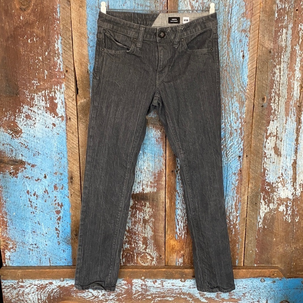 Volcom Vorta Slim Straight Grey Jeans Size 28